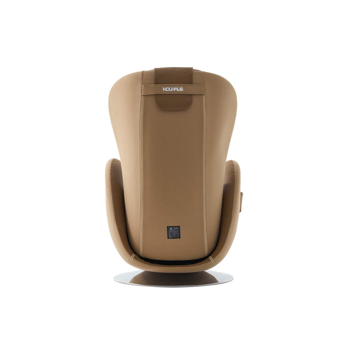 NR-SN100L-CM,Dark Caramel massage chair with 'NOUHAUS' branding on a white background