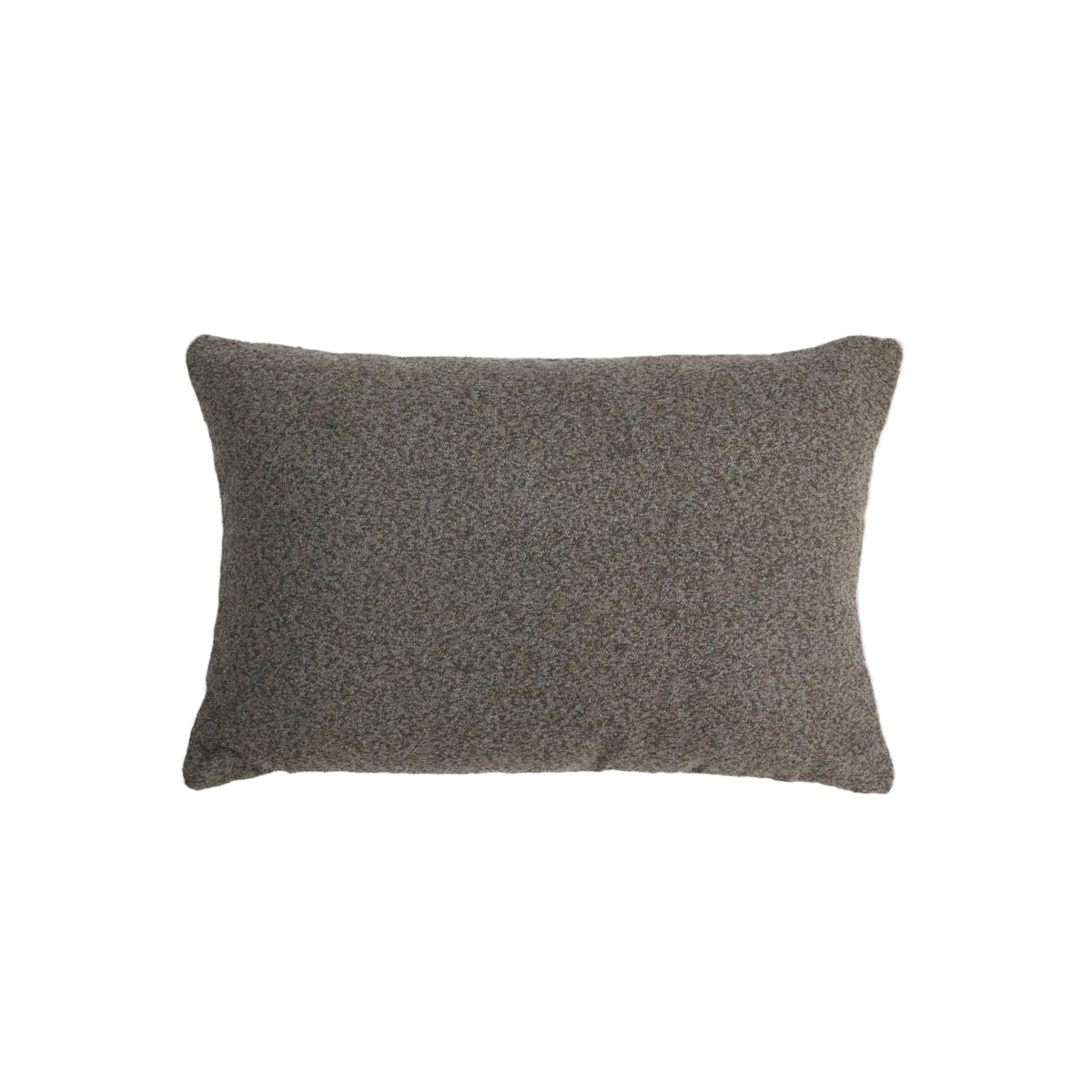 N-0003TB-V3, A rectangular throw pillow in a textured, heathered dark gray fabric, shown against a plain white background.