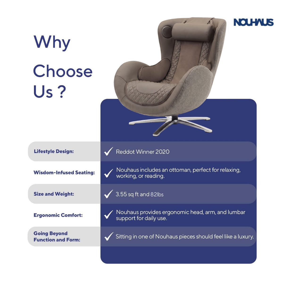 NOUHAUS New Classic Massage Chair