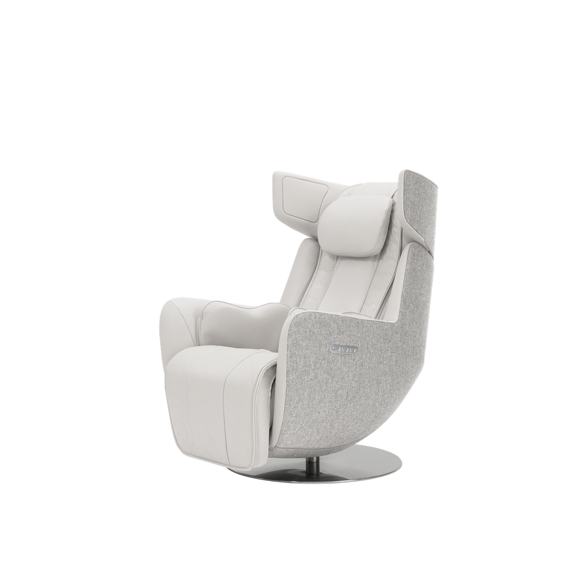 N-0005EW-V2,Elder White recliner chair on a white background