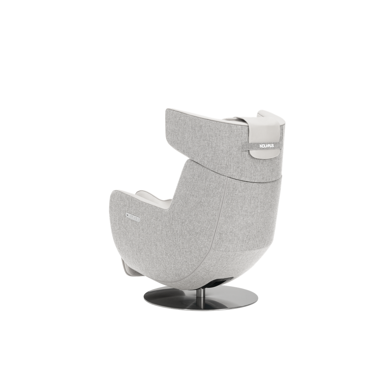 N-0005EW-V2,Elder White armchair with a visible brand logo on a white background