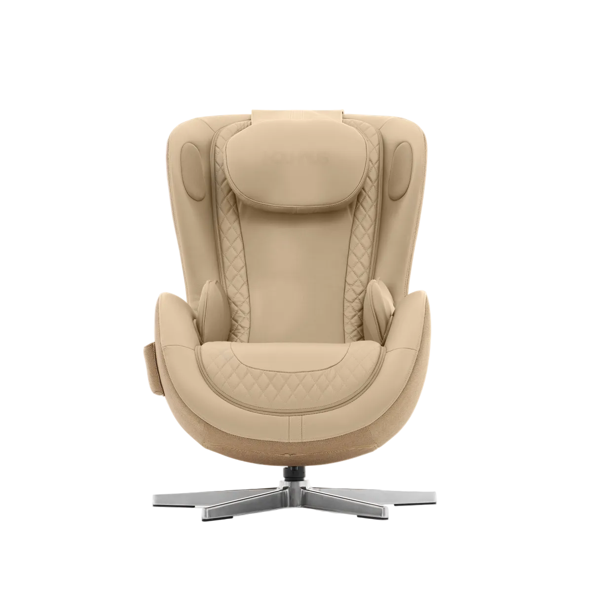N-0004SD-V2,Mellow Sand armchair with quilted design on a white background