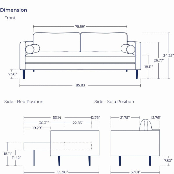 NOUHAUS Module Ergonomic Sofabed