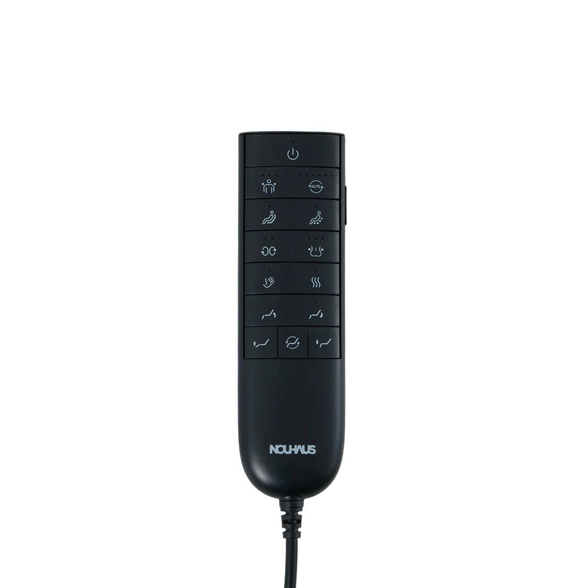 N-0006SD-V2,Mellow Sand massage chair black remote control with buttons on a white background
