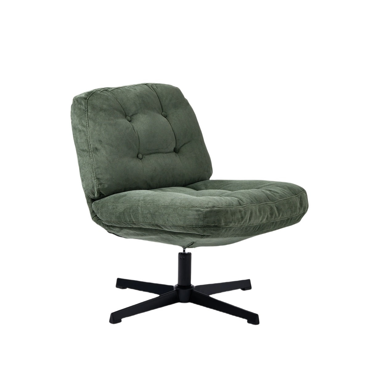 NHO-0016GE, Green swivel chair on a white background
