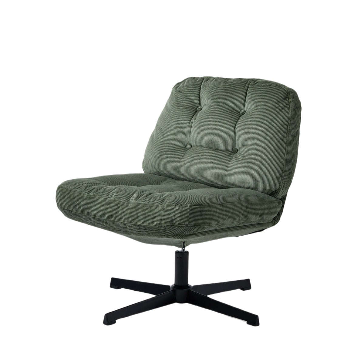NHO-0016GE, Green swivel chair on a white background
