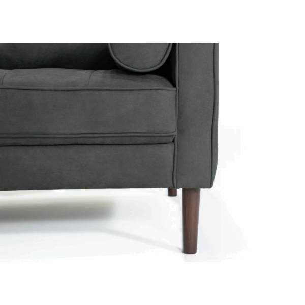 Close up of foot pegs - Dark Grey "Module" Ergonomic Sofabed