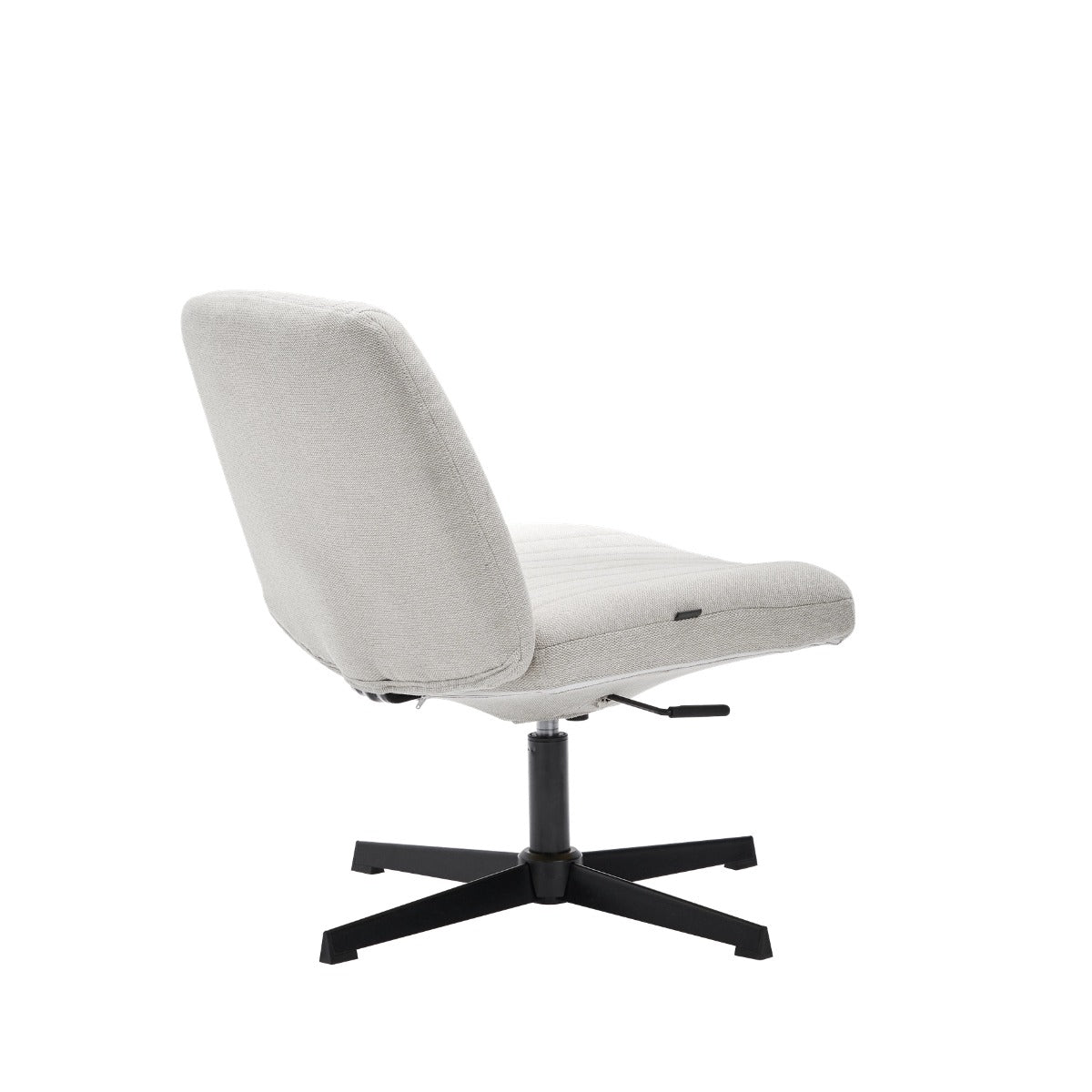 NHO-0012WH,White chair with black base on a white background