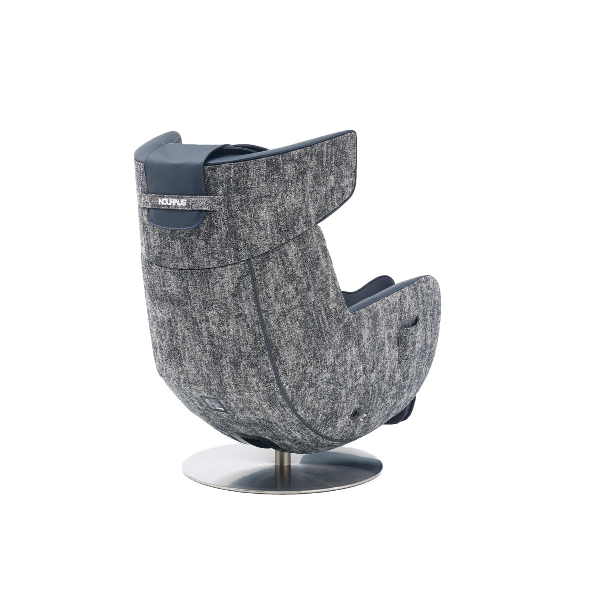 N-0005MB-V2,Midnight Blue egg-shaped chair with a white background