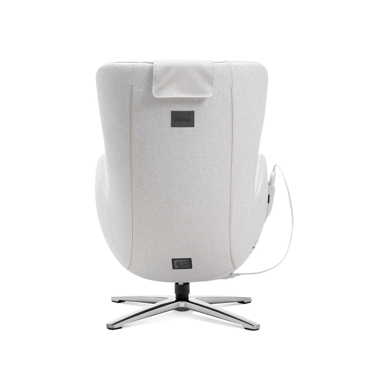 N-0003EW-V2,Elder White armchair with a visible brand logo on a white background