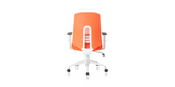 Back of the Orange Palette Ergonomic Lumbar Adjust Rolling Office Chair