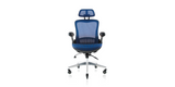 Front of the ErgoFlip Mesh Computer Chair - Blue