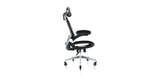 Side view of the ErgoFlip Mesh Computer Chair - Black