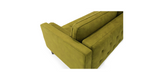 Side top view of a Moss Green "Module" Ergonomic Sofabed