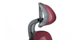 Close up of the headrest - ErgoFlip Mesh Computer Chair - Burgundy