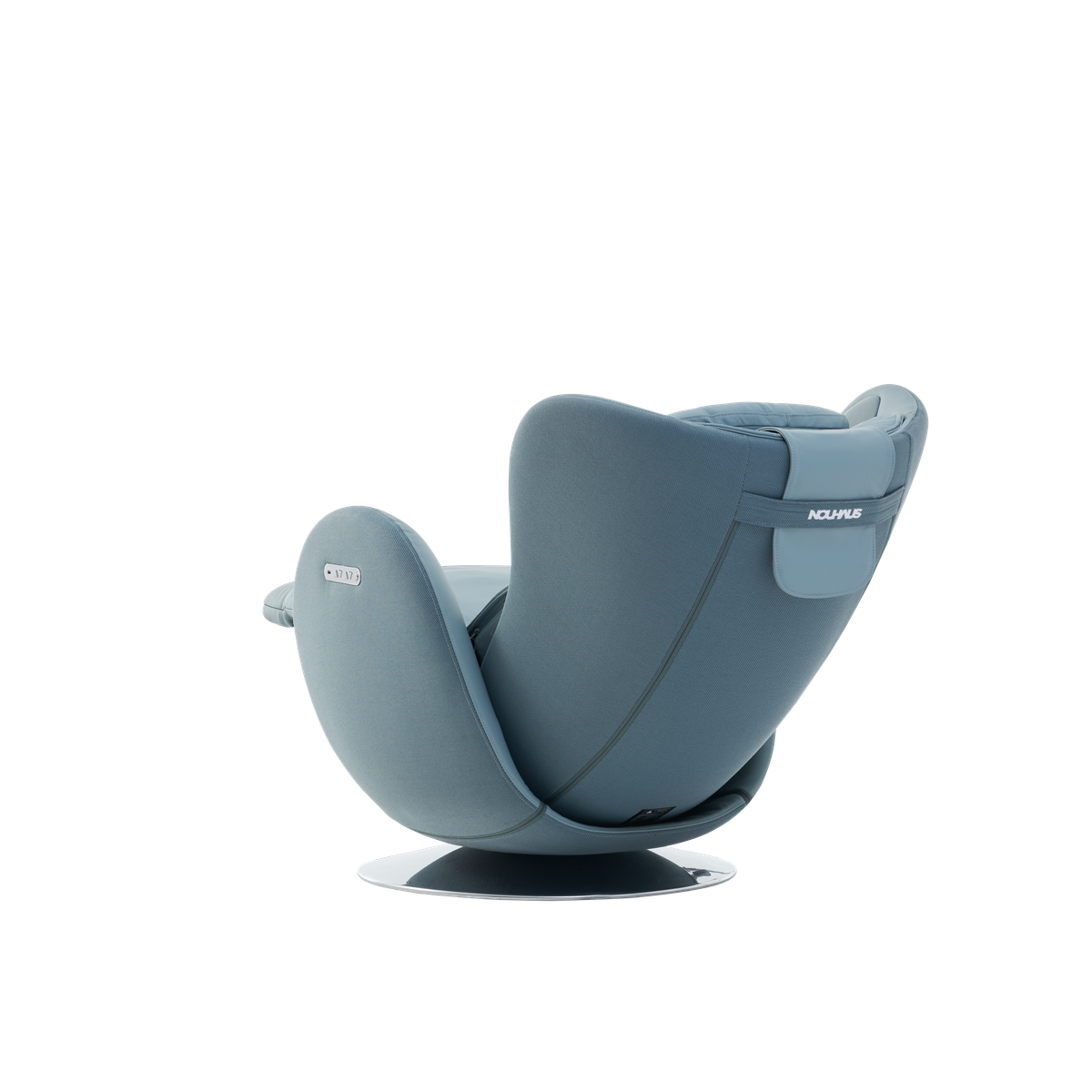 NR-SN100L-BU,Aqua Blue baby seat with 'Nouhaus' branding on a white background