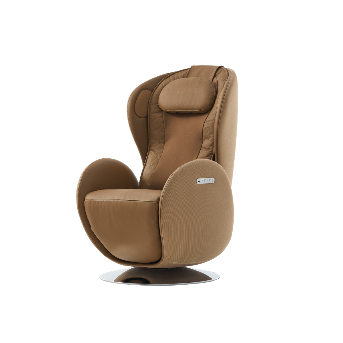 NR-SN100L-CM,Dark Caramel massage chair on a white background