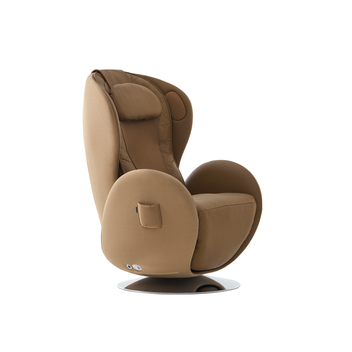 NR-SN100L-CM,Dark Caramel baby car seat on a white background