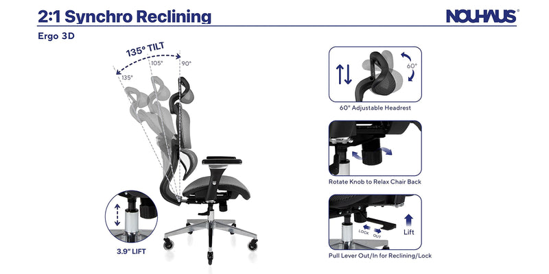NOUHAUS Ergo3D Ergonomic Office Chair