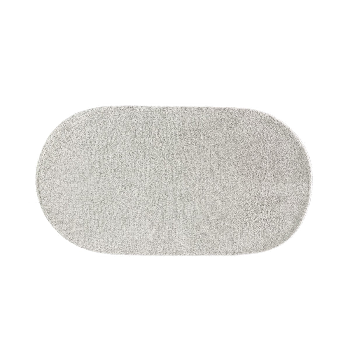 NA-OR148F-GR,Oval-shaped gray rug on a white background