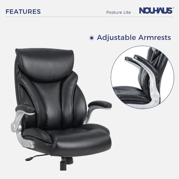 NOUHAUS Posture Lite Ergonomic PU Leather Office Chair