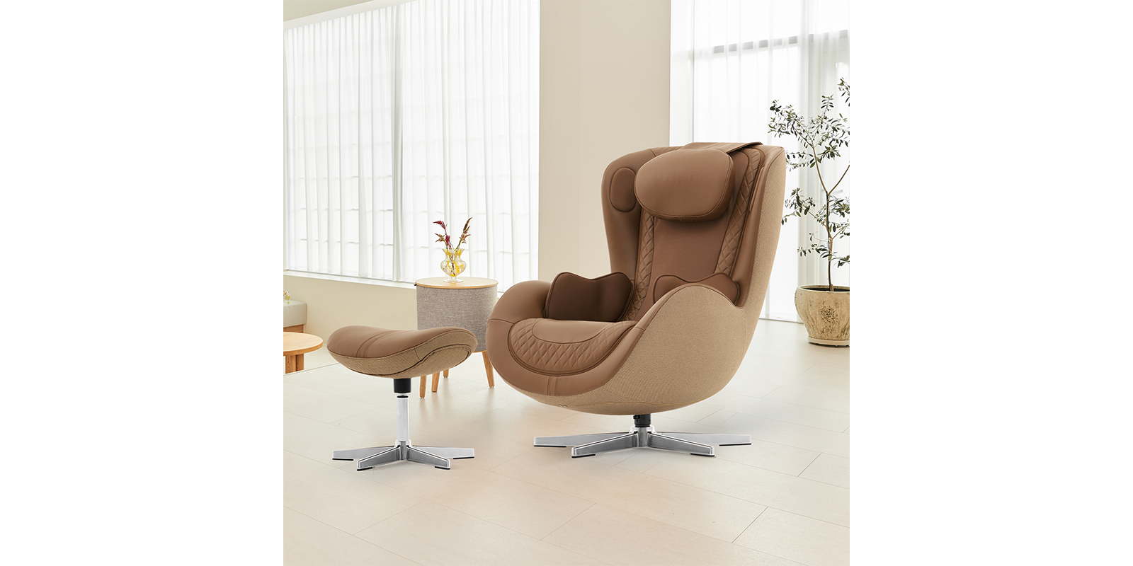 Nouhaus massage chair with ottoman hotsell