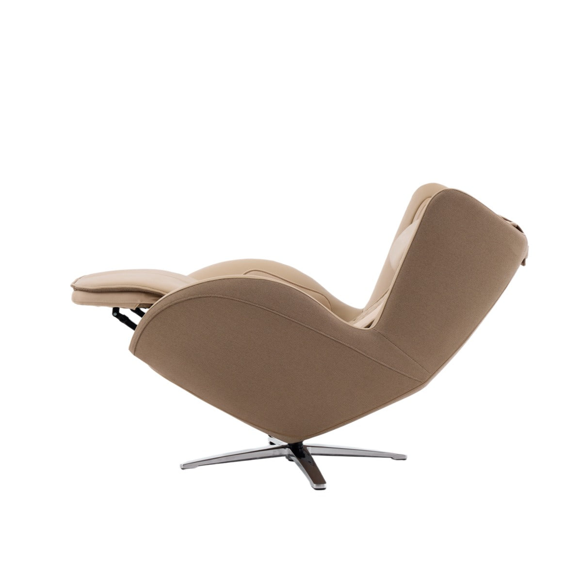 N-0006SD-V2,Mellow Sand armchair with a modern design on a white background