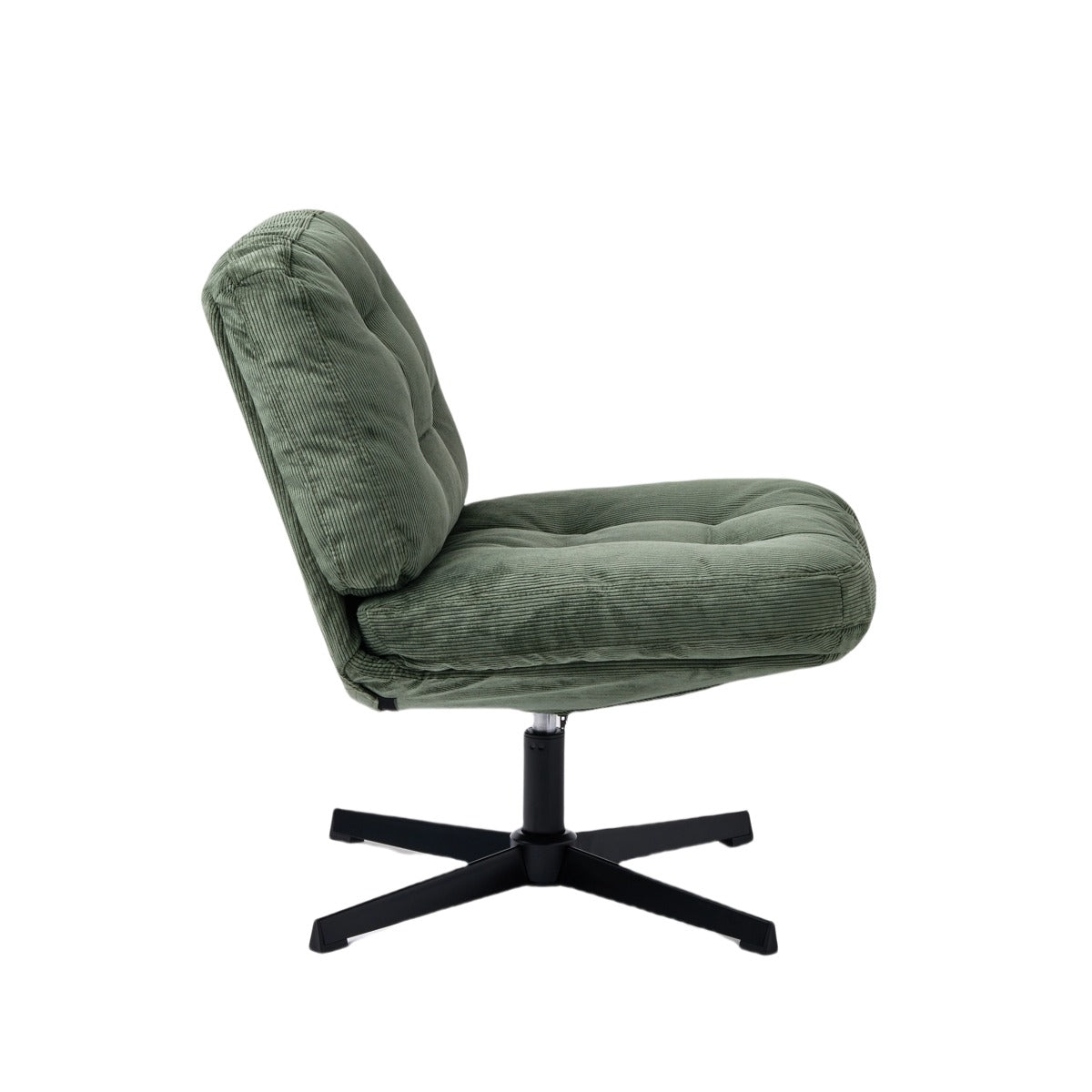 NHO-0016GE, Green swivel chair on a white background