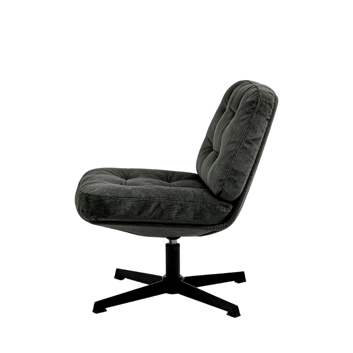 NHO-0016BL, Black swivel chair on a white background