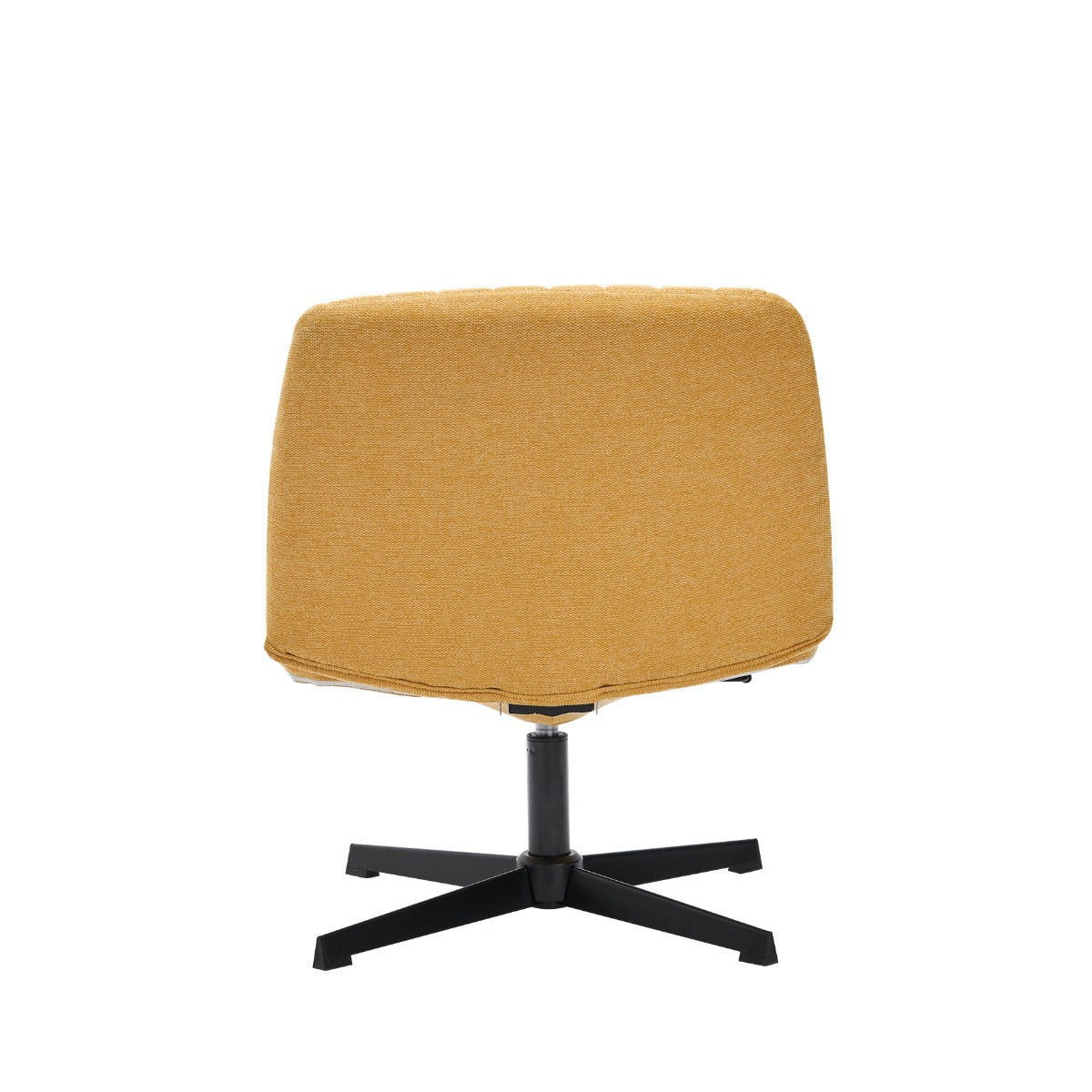 NHO-0012YE,Yellow chair with black base on a white background