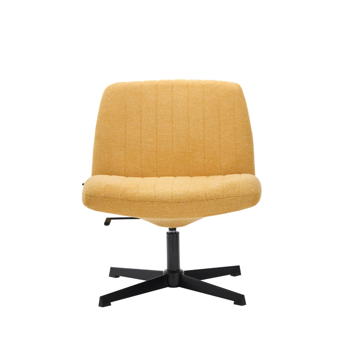 NHO-0012YE,Yellow chair with black base on a white background