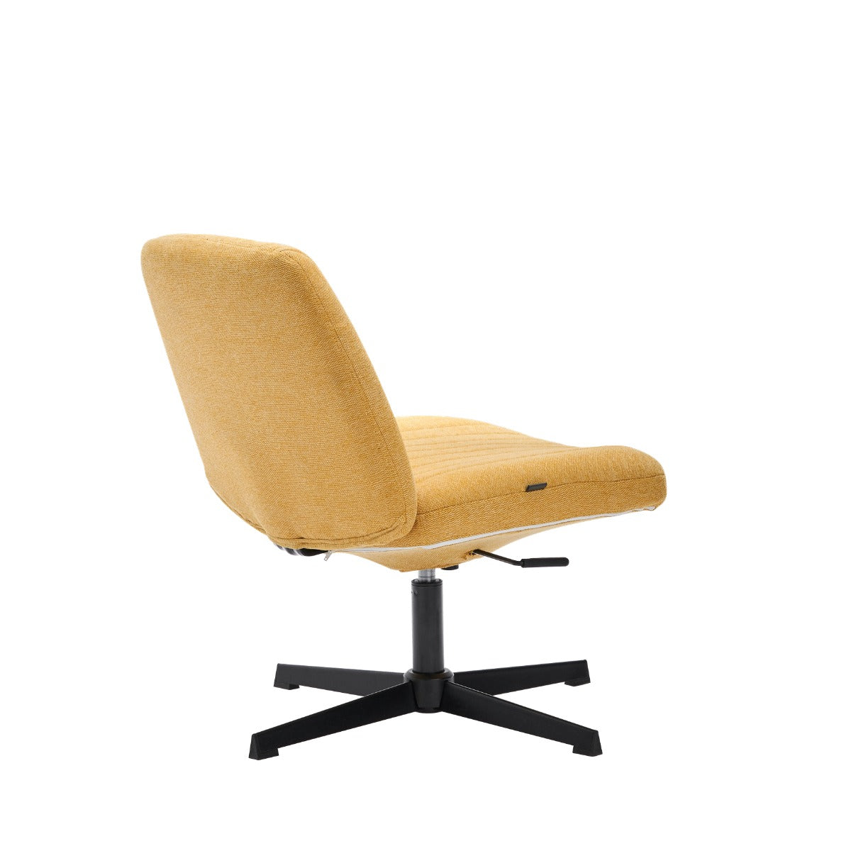 NHO-0012YE,Yellow chair with black base on a white background