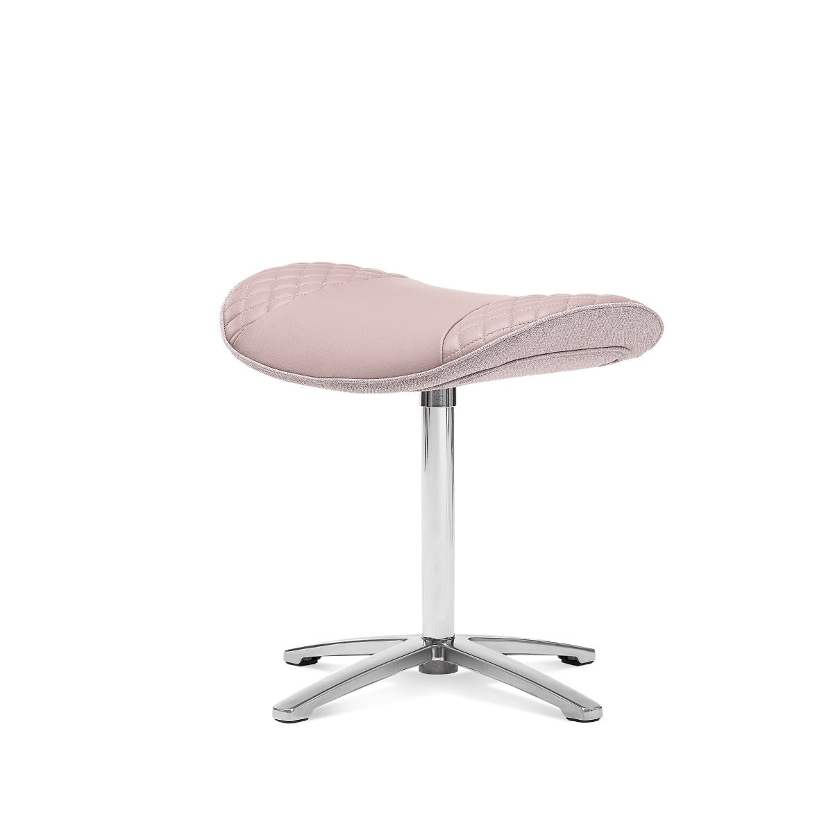 N-0003PR-V2,Pale Rose stool with a quilted design on a white background
