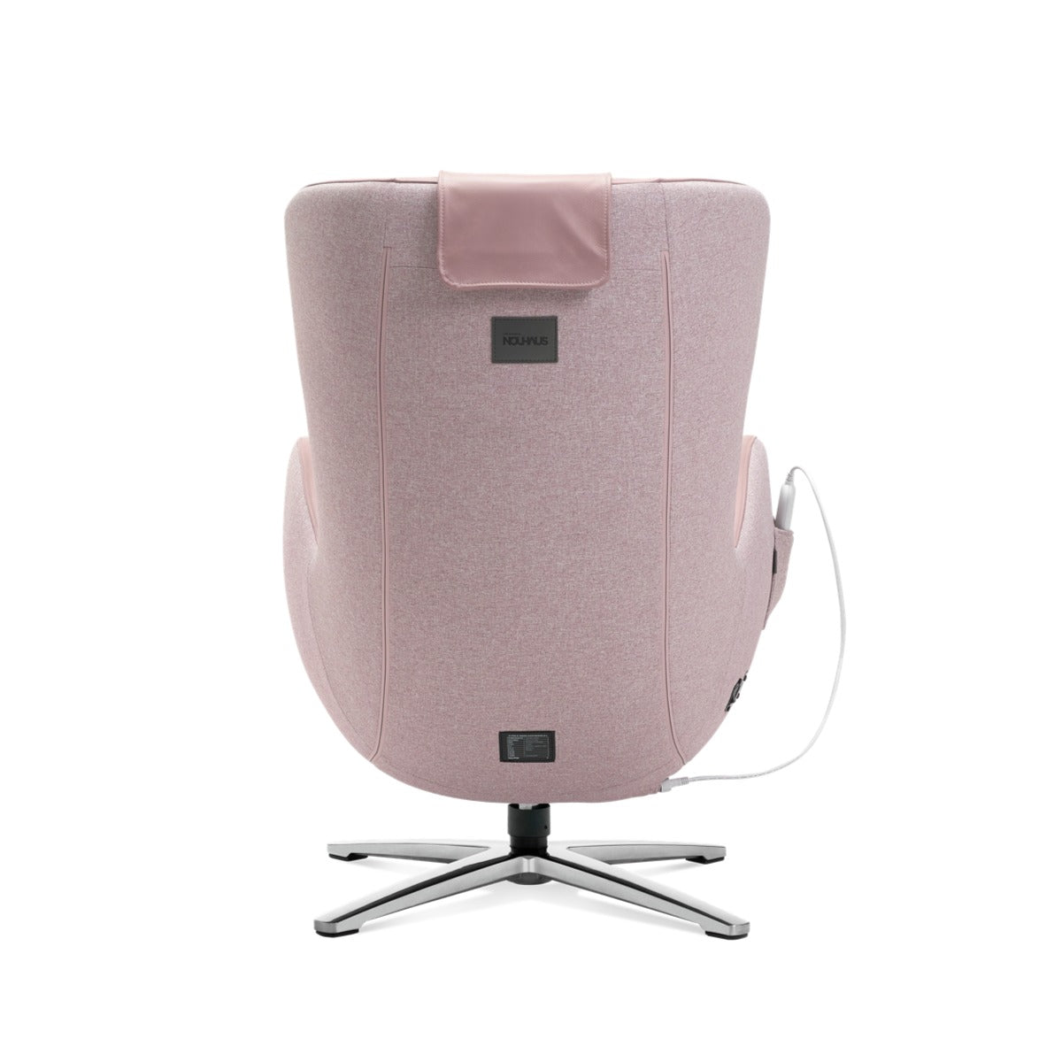 N-0003PR-V2,Pale Rose armchair with a visible brand logo on a white background