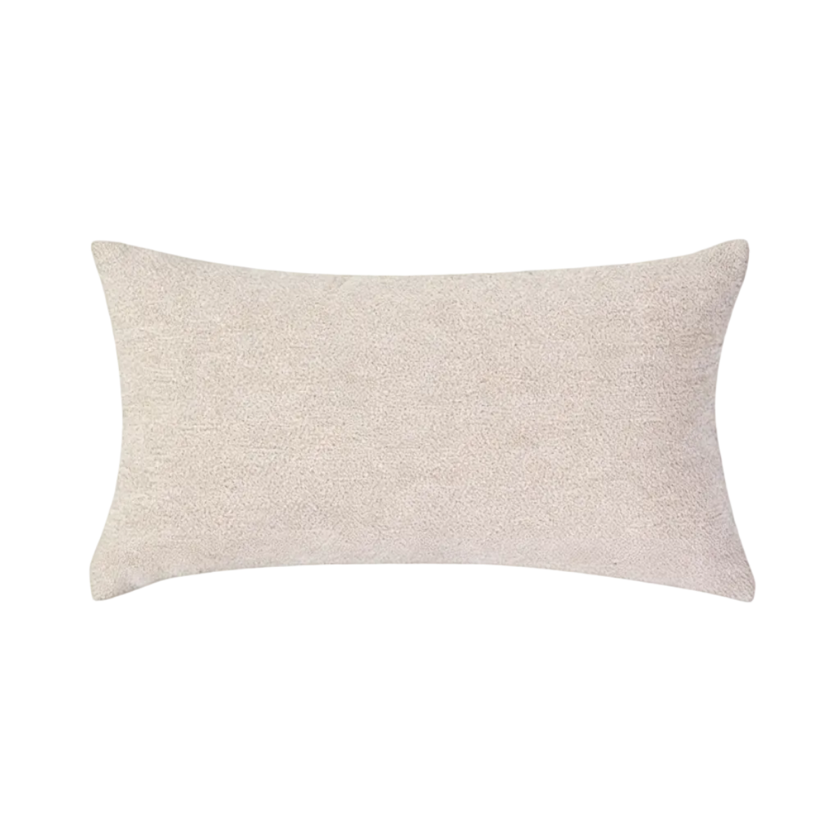 N-0004SD-V2,Light beige textured rectangular lumbar pillow, displayed against a white background.