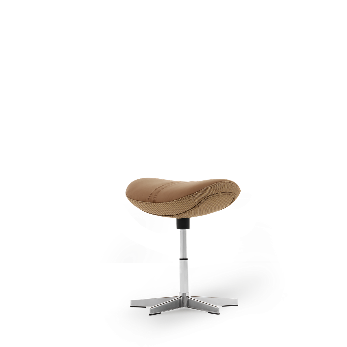 N-0004DC-V2,Dark Caramel saddle-style stool on a white background