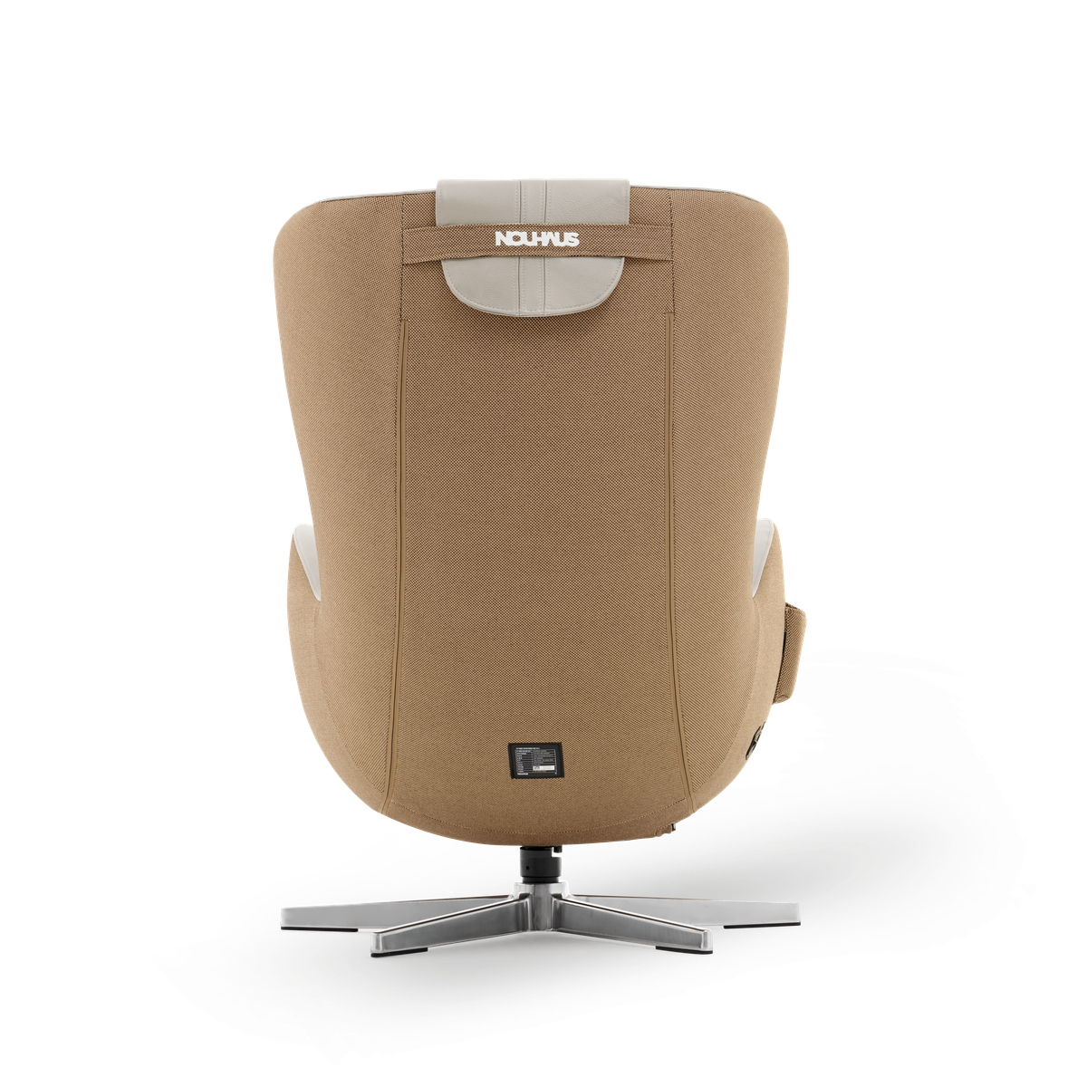 N-0004EW-V2,Elder White recliner chair with 'Nocivus' branding on a white background
