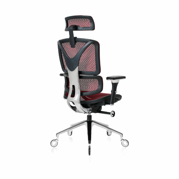 Back angled view of the Burgundy ErgoPro Ergonomic Office Chair