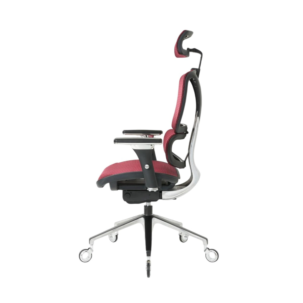 NHO-0005BG,Dark Burgundy office chair with a white background