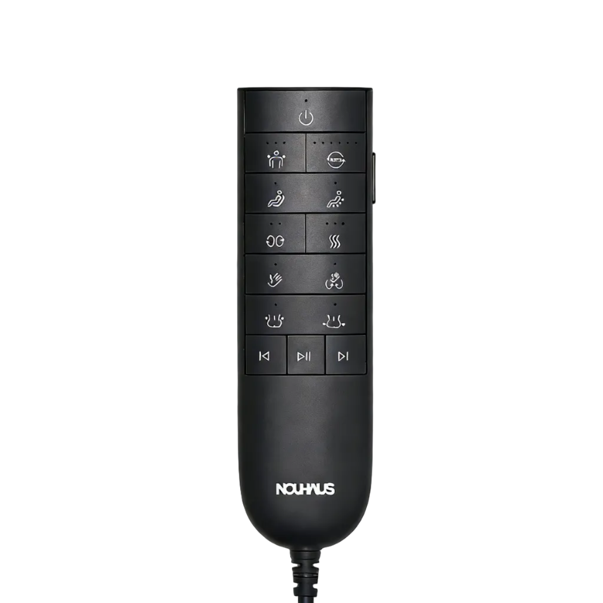 N-0003CR-V2, Black control panel with various buttons and a brand logo on a white background