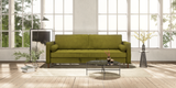 Moss Green "Module" Ergonomic Sofabed in a modern living room