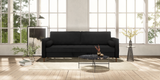 Black "Module" Ergonomic Sofabed in a modern living room