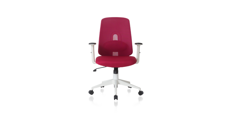 Front of the Red Palette Ergonomic Lumbar Adjust Rolling Office Chair