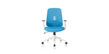 Front of the Blue Palette Ergonomic Lumbar Adjust Rolling Office Chair