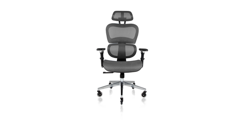 front view of the Ergo3D Ergonomic Office Chair - Grey