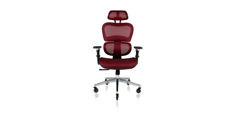 Front of the Ergo3D Ergonomic Office Chair - Burgundy