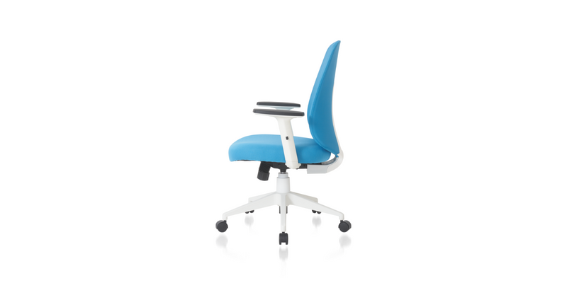 Side view of the Blue Palette Ergonomic Lumbar Adjust Rolling Office Chair