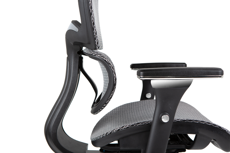 Close up of the lumbar support - Ergo3D Ergonomic Office Chair - Grey
