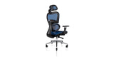 Back angle view of the Ergo3D Ergonomic Office Chair - Brilliant-Blue