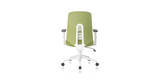 Back of a Green Palette Ergonomic Lumbar Adjust Rolling Office Chair